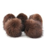 Резинка с шариками норки коричневая