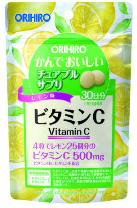 ORIHIRO Vitamin C Витамин С, жевательные витамины, 120шт на 30 дней