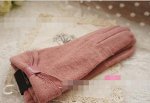 Женские перчатки ANGORA WOOL светло-кремового цвета