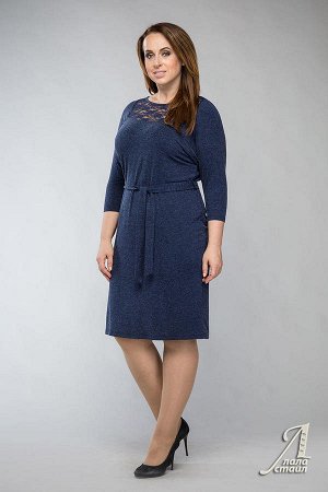 Платье, М-1131 Синий