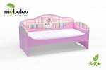 Кровать-диван розовая