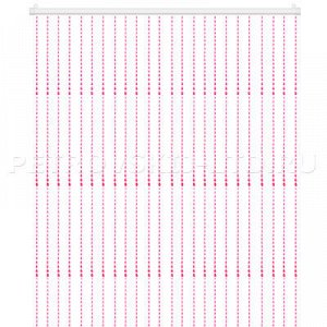 Штора межкомнатная 80х180см "Капельки" малиновый, 24 нити, к