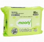 MOONY Влажные мягкие салфетки для детей, запасной блок, 80 шт.