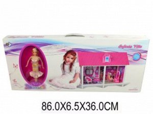 АДи903 66882--Дом для кукол  в наборе с куклой 29 см, кор.