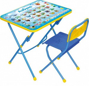 128412--Набор мебели "Азбука" (стол+пласт. стул)