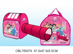 Хт6363 96983--Палатка детская с туннелем "Принцессы", сумка