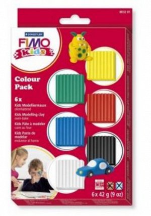 Ди2741 8032 01--Глина полимерная Fimo Kids (базовый комплект материалов)кор