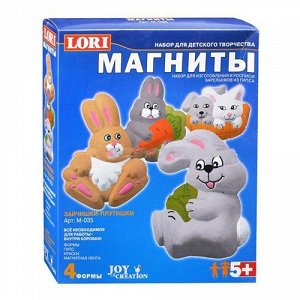 Цр146 М-035--Фигурки на магнитах Зайцы-плутишки,кор