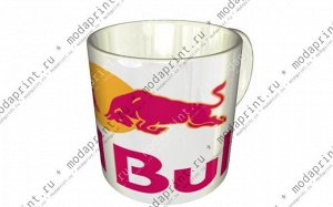 Red Bull Материал: Белая керамика Размеры: Высота: 95 мм. Диаметр: 80 мм. Вес: 363 (гр.) Примечание: Белая кружка с полноцветной печатью упакованная в индивидуальную коробку
