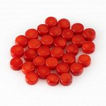 Бусина коралл красный Индонезия круг 6-6,5 мм (1 шт)