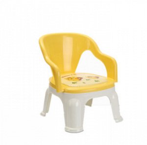 стул детский пластиковый оранжевый/белый