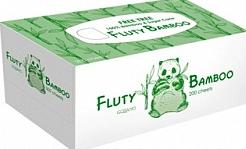 "Fluty" Двухслойные бумажные салфетки (бамбук), белая упаковка, 200 шт