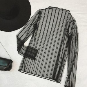 Эффектная прозрачная блузка-сетка