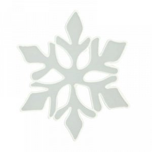 Наклейка на стекло "Белая остроконечная снежинка"
