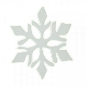 Наклейка на стекло "Белоснежная остроконечная снежинка" 10*12 см 1399662