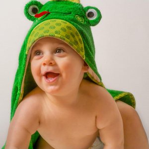 Полотенце с капюшоном для малышей Лягушонок Флиппи
