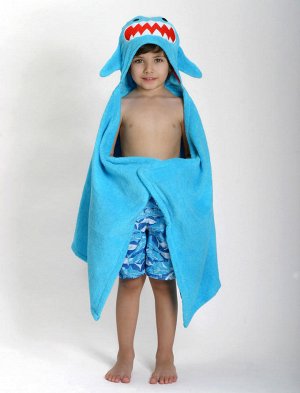Полотенце с капюшоном для детей "Акула Шерман"