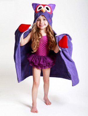 Полотенце с капюшоном для детей "Сова Оливия"