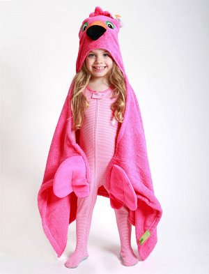 Полотенце с капюшоном для детей "Фламинго Фрэнни"