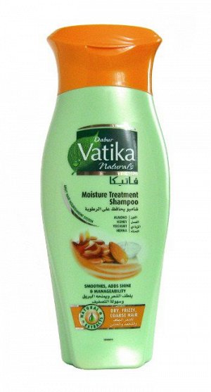 Dabur Vatika Naturals Almond and Honey Moisture Treatment Shampoo 200ml / Шампунь для Волос Увлажняющий Миндаль и Мед 200мл