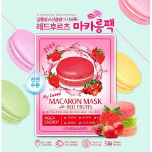 Double & Zero Маска-салфетка с экстрактами красных фруктов Macaron Mask With Red Fruits