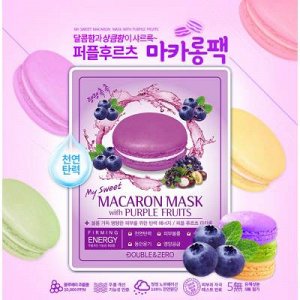 Double & Zero Маска-салфетка с экстрактами фиолетовых фруктов Macaron Mask With Purple Fruits