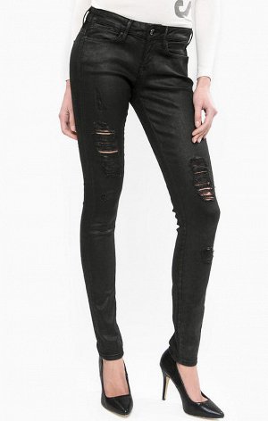 Guess Ткань плотная, с  напылением.
- модель джинсов: Jegging
- особенности модели: ultra skinny fit, low rise, ultra skinny leg, заужены книзу, низкая посадка, пять карманов, джинсы застегиваются на 