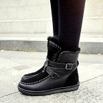 Ботинки зимние Цвет: ЧЕРНЫЙ