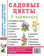 Садовые цветы в картинках. Наглядное пособие для педагогов, логопедов, воспитателей и родителей. А4