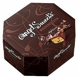 18 Конфета "Angel Sweets какао, воздушный рис" с начинкой из какао-нуги, карамели и воздушного риса, глазированная шоколадом