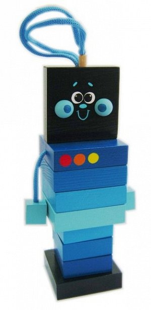 Робот Эта игрушка является пирамидкой-шнуровкой. Развивает у Вашего малыша моторику и координацию движения.Прекрасно развивает память  и усидчивость.