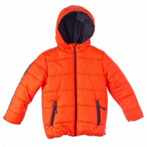 Оранжевая куртка зимняя на флисе (для активного отдыха) для мальчика