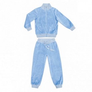 Голубой комплект: толстовка, брюки для девочки