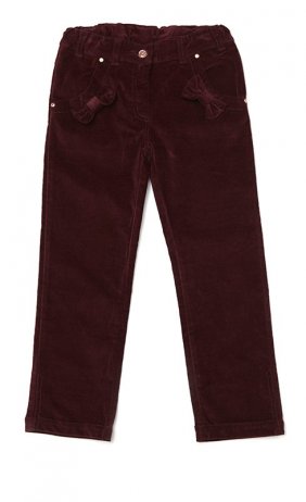 Бордовые брюки для девочки