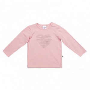 Розовая футболка с длинным рукавом для девочки