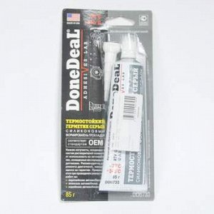 Герметик прокладка "DoneDeal" термост. силиконовый, Серый   85гр.  (1/12)