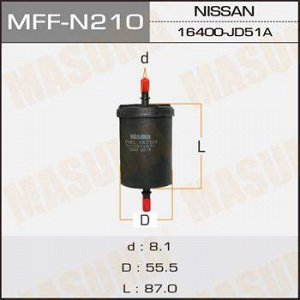Топливный фильтр MASUMA QASHQAI, PATHFINDER, NAVARA 08-