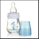 FARLIN - Стеклянная бутылочка  для кормления со стандартным горлышком (60 мл., 1 шт., blue)