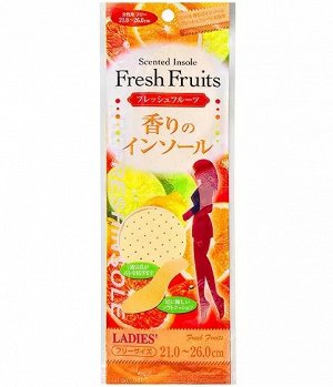 "FUDO KAGAKU" Женские дышащие стельки с ароматом фруктов 21-26 см