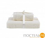 2817 Комплект махровых полотенец &quot;KARNA&quot; SAVINA 50x90-70х140 см 1/2 Кремовый