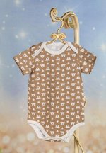 Боди короткий рукав беж