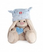 Мягкая игрушка Зайка Ми в голубой шапке с сердечком (малыш)