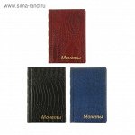 Альбом для монет Calligrata 125*185мм АМ-192к на 192 монеты, ячейка 26*29, к/з   1944951