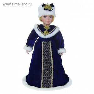 Кукла коллекционная "Снегурочка в белой шапочке"