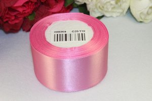 Однотонная атласная лента (светлый розово-лиловый) 50мм * 25 ярдов (+-1м)
                        							В наличии
