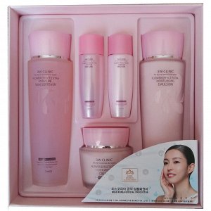 Комплекс для ухода 3wClinic Women SkinCareSystem Set FlowerEffect ExtraMoisturizing с цветочными экстрактами