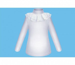 Блузка школьная белая с рюшами,рост 122-158 Цвет: белый
