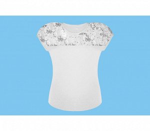 Блузка нарядная для девочки белая,рост 128-158 Цвет: белый