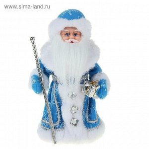 Дед Мороз "Шик", в голубой шубе со снежинкой, русская мелодия