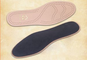 Стельки для обуви кожаные(овчина), с латексом